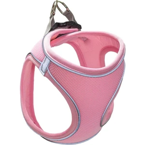 Air Mesh Kedi Köpek Göğüs Tasması Çift Reflektörlü, Terletmeyen Açık Pembe / Candy Pink