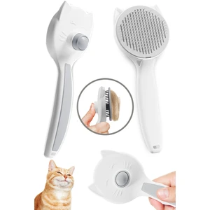 Ata Home Kedi Köpek Otomatik Temizlenen Tuşlu Tüy Toplayıcı Tarak Evcil Pet Hayvan Tüy Kıl Toplama Fırçası