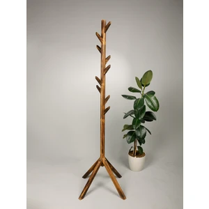 Ahşap Ayaklı Askılık Portmanto Modern Elbise Askısı Konfeksiyon 175 cm Naturel Ceviz