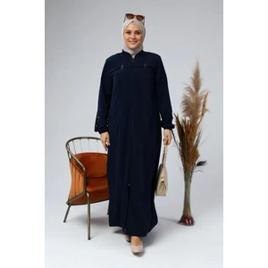 Kadin Buyuk Beden Ferace Kolları Düğme Detaylı Yazlık