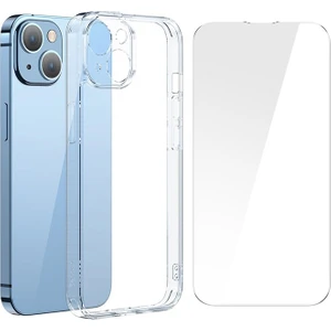 Superceramic Series iPhone 14 Plus 6.7 Koruyucu Cam Kılıf+Full Tempered Ekran Koruyucu Set