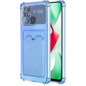 Xiaomi Poco C40 Kılıf Kartlıklı Darbe Korumalı Silikon