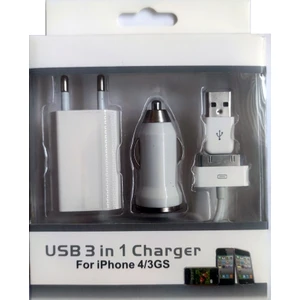 Smart Tech Apple IPhone 4 ve IPad 2 / 3 / 4 Için Araç Şarjı ve Seyahat Şarjı Seti