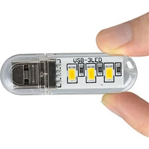 Mini USB LED Lamba 5730 Smd 3 LED Anahtarlık Portatif Taşınabilir Gece Lambası Masa Aydınl.kamp