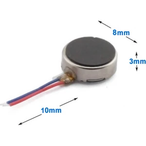 Titreşim Motoru 8mm 0834 12000 Rpm Dc 2V/5V Küçük Telefon Oyuncak Saat