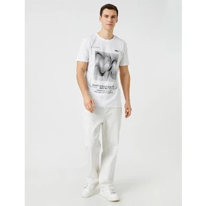 3SAM10035HK 000 Beyaz Erkek Pamuk Jersey T-Shirt