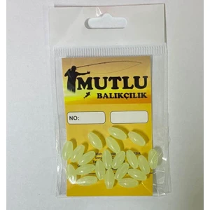Fosforlu Elips Boncuk 20'li Paket 6X12MM