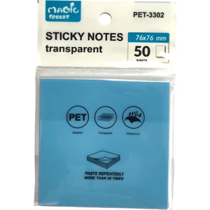 Sticky Notes Şeffaf Post-It 76X76 - 50 Yaprak - Mavi
