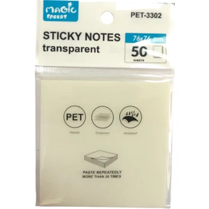 Sticky Notes Şeffaf Post-It 76X76 - 50 Yaprak - Beyaz