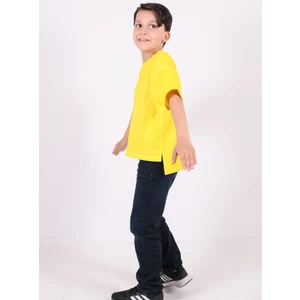 Thecatu  Çocuk Regular Fit Kısa Kol Sarı T-Shirt 3011Ç