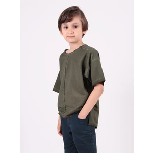 Thecatu Çocuk Regular Fit Kısa Kol Koyu Yeşil T-Shirt 3011Ç