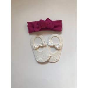 Nis Butik Bebek Hediyelik Set,bandana Babet Çorap Takım Set,bebek Hediyeliği