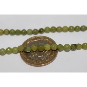 Yaşam Tohumu Peridot (Zebercet) Taşı Faset Kesim Yarım Dizi 4mm (18CM Uzunluğundadır)