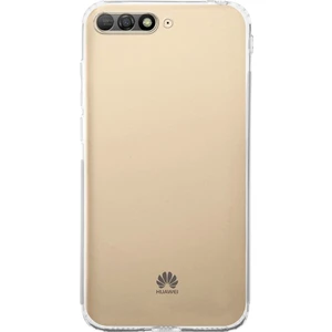 Case World Huawei Y6 2018 ile Uyumlu Kapak Kamera Korumalı Tıpalı Silikon Şeffaf Kılıf