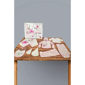 Yeni Doğan Kız Bebek Hastane Çıkışı Kıyafeti 10 Parça Pembe Panda Desenli