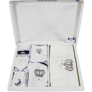 Yenidoğan Erkek Bebek Kıyafeti 10 Parça Taşlı Hastane Çıkışı