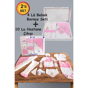 Kız Bebek Yenidoğan 10'lu Hastane Çıkışı + Bebek Bornoz Seti