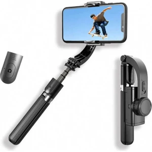 Leyan Creation Telefon El Gimballeri Akıllı Telefon Bluetooth Stabilizatörler Tripodlu Telefon Tutacağı Selfie Çubuğu Kablosuz Uzaktan Katlanır Gimbal Video (Yurt Dışından)