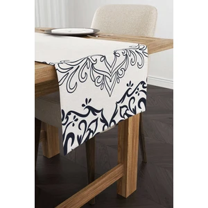 Cango Home Lacivert Gri Ramazan Temalı Dekoratif Desenli Dijital Baskılı Runner CGH1305-2-RN