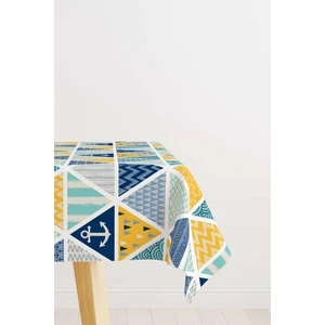 Cango Home Sarı Mavi Marin Desenli Masa Örtüsü CGH133-MS