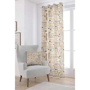 Cango Home Kahrengi Turuncu Kahve Temalı Dijital Baskılı Perde CGH618-PR