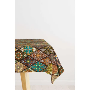 Cango Home Kahverengi Retro Etnik Desenli Özel Tasarım Yastık Masa Örtüsü OTYK003-MS