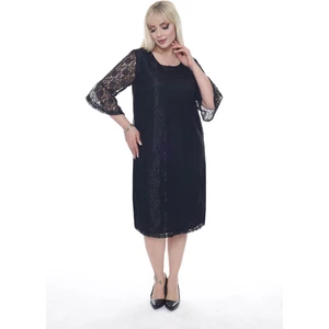 Ispanyol Kol Büyük Beden Abiye Elbise 8E-2286