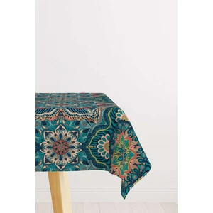 Cango Home Yeşil Turuncu Retro Vintage Desenli Dijital Baskılı Masa Örtüsüı OTYK634-MS