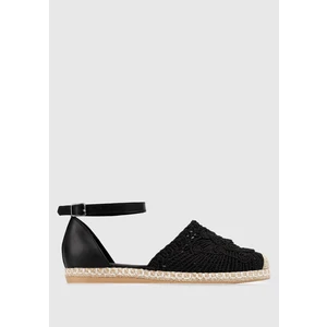 Siyah Kadın Düz Sandalet