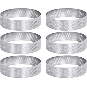 Nar Kalıp Narkalıp Yuvarlak Delikli Tart Kalıbı 6 Lı Çap 8 cm