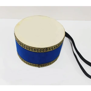 DC24M Çocuk Davulu Mavi Hayvan Derili 24 cm Tokmak Çubuk Hediye