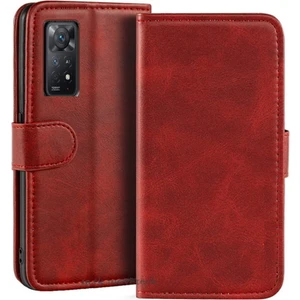 M.TK Moveteck Xiaomi Redmi Note 11PRO 5g Uyumlu Kılıf Tam Kaplar Deri Dokulu Kapaklı Cüzdan Standlı