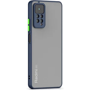 M.TK Moveteck Xiaomi Redmi Note 11 Pro Kılıf Mat Parmak Izi Yapmaz Kamera Korumalı Renkli Tuşlu Sert Silikon Kapak