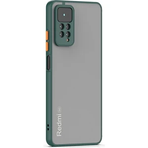 M.TK Moveteck Xiaomi Redmi Note 11 Pro Kılıf Mat Parmak Izi Yapmaz Kamera Korumalı Renkli Tuşlu Sert Silikon Kapak
