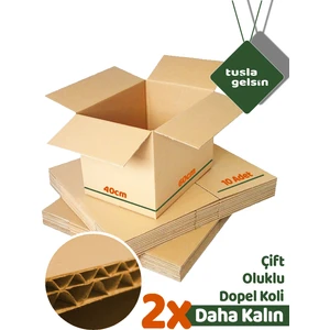 Tuşla Gelsin Taşıma Ve Saklama Kolisi Çift Oluklu 60X40X40 (10 Adet)