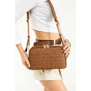 Just Polo Paul Brand Taba Kadın 5 Bölmeli Ayarlanabilir Uzun Askılı Postacı Omuz Çantası 28X17CM PBU3011