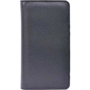 The Catu Siyah Telefon Girişli Deri Unisex Cüzdan