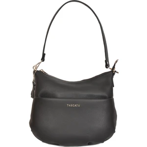 The Catu Siyah  Deri Kadın Kol ve Omuz Çantası