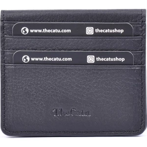 The Catu Patlı Tasarım Deri Kartlık Siyah