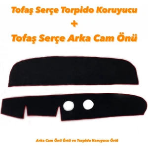Ucuz Oto Kılıfı Tofaş Serçe Torpido Koruyucu ve Tofaş Serçe Arka Cam Önü Örtü Set