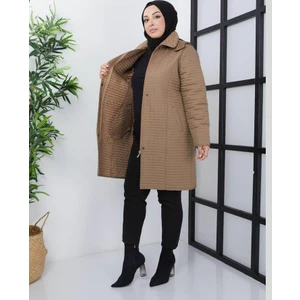 Glr & Gym Reva Kapüşonlu Kapitone Kışlık Büyük Beden Kadın Mont10