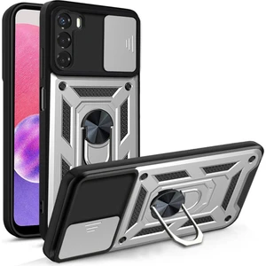 Samsung Galaxy S22 Uyumlu Kılıf Kamera Korumalı Sürgülü Yüzüklü Armor Military Tank Zırhlı