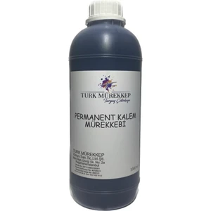 Turk Mürekkep Permanent Kalem Mürekkebi Siyah 1000 Ml.