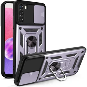 Samsung Galaxy S22 Uyumlu Kılıf Kamera Korumalı Sürgülü Yüzüklü Armor Military Tank Zırhlı