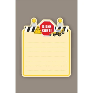 Neşeli Günlerim Iş Makinaları Dilek Kartı 20'li *doğum Günü