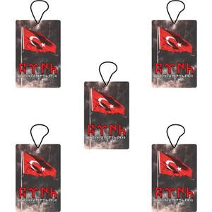 Jet Hızında Jethızında 5'li Set Türk Yazılı Bayrak Tasarımlı Oto Kokusu