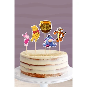 Neşeli Günlerim Winnie The Pooh Temalı Pasta Süsü Seti