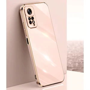 Xiaomi Redmi Note 11 Pro Kılıf Kamera Korumalı Parlak Gold Kenarlı Yumuşak Silikon Kapak