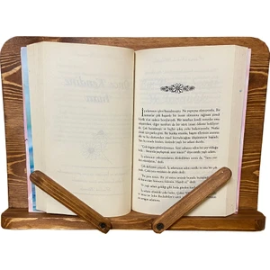 Ayarlanabilir 4 Kademeli Doğal Ahşap Kitap Okuma Standı - Tablet Tutucu