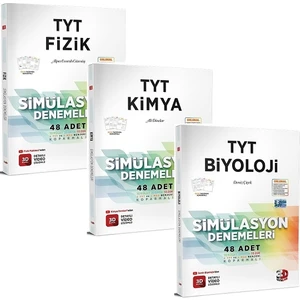 3D Yayınları 2023 TYT Simülasyon Fizik - Kimya - Biyoloji Denemeleri Seti